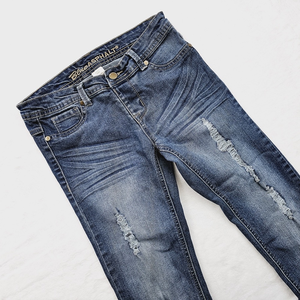 Blue Asphalt Jeans Junior‎ Jegging Women Small Denim Distressed